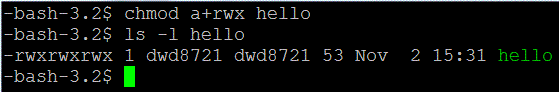 chmod example