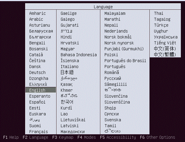 Language Screen