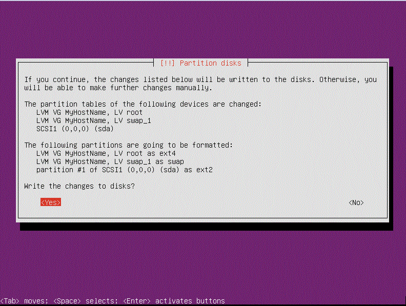 Confirm write Screen