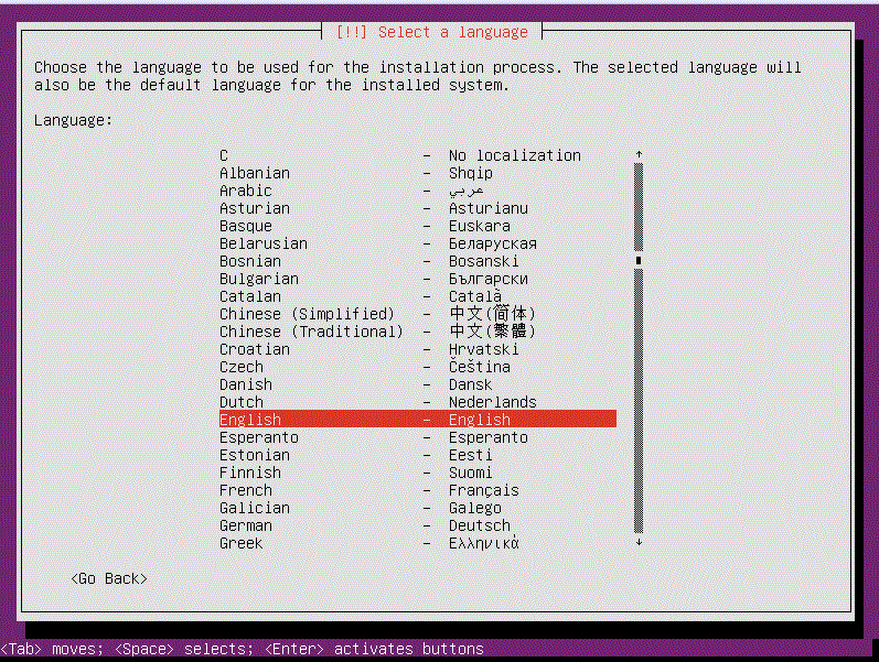 Language Screen