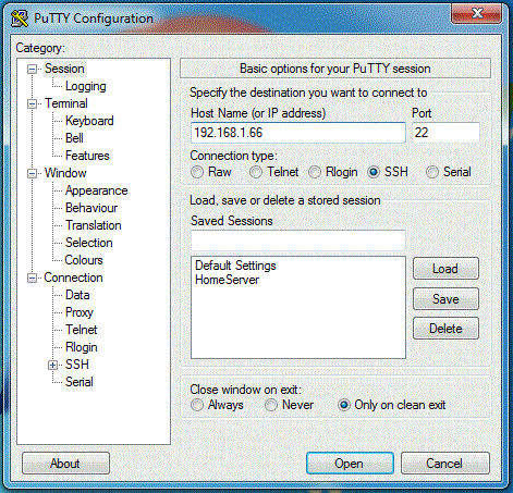 Install open SSH